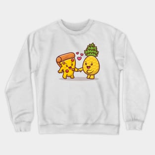 Cute Pizza With Pineapple Crewneck Sweatshirt